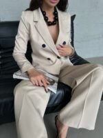 Costume Classique Mini Veste beige – Image 2