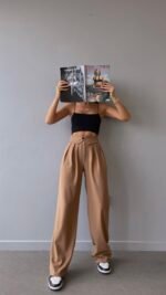 Pantalon Palazzo Beige V