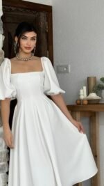 Robe Rosette Blanche – Image 3