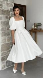 Robe Rosette Blanche – Image 4