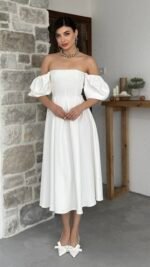 Robe Rosette Blanche – Image 5