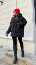 Doudoune bouffante Noir – Image 7