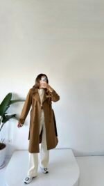 Trench long doublé Marron – Image 4