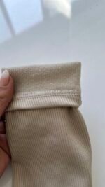 Collants côtelés beige – Image 3