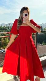 Robe rosette rouge – Image 2