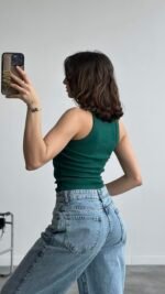 Crop maxi vert – Image 2