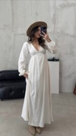 Robe en seersucker ceinturée doublée alissa