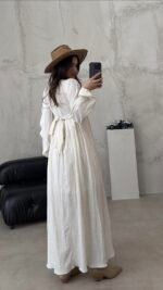 Robe en seersucker ceinturée doublée alissa – Image 3