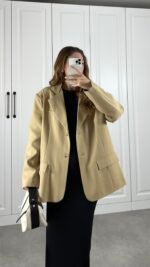 Veste blazer camel oversize oyk – Image 5