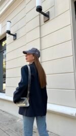 Veste Blazer Bleu Marine Oversize naia – Image 2