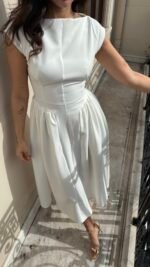 Robe ballon Pintrest blanche – Image 3