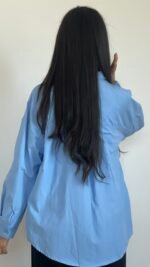 Laya oversize Shirt blue – Image 2
