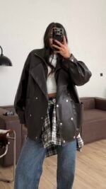 Leather jacket brown