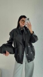 Leather jacket Black – Image 4