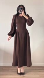 Butterfly dress brown – Image 2