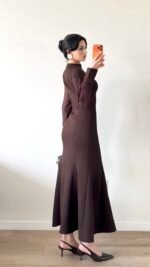 Dress FLORIA Brown – Image 3
